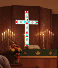 Cross in PUMC Sanctuary